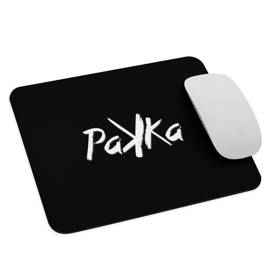 Black Mouse pad • White Pakka Logo